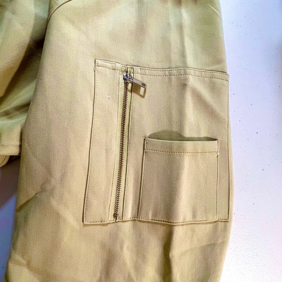 WEWOREWHAT | Twill Bomber Jacket, Women’s, Color Tan, Size XS, NWOT - Picture 4 of 12